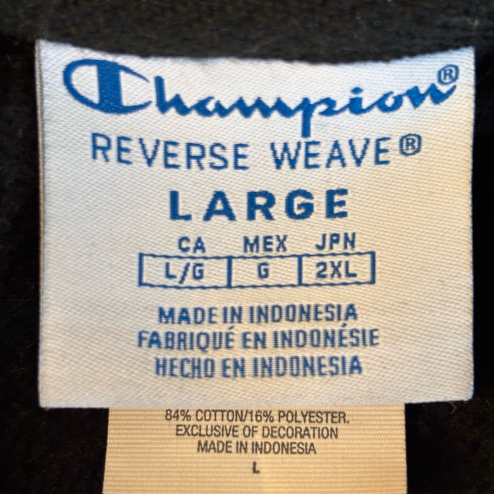 Champion Black Hoodie with All-Over Logo - Picture 8 of 8